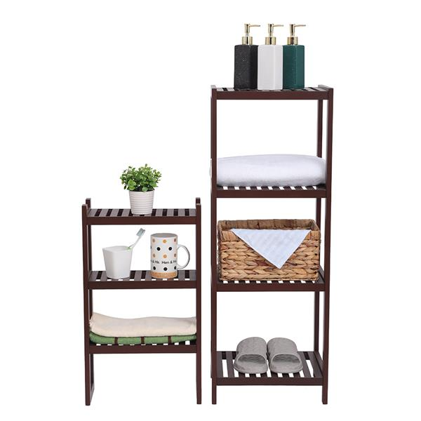 Removable Bamboo Shelf Storage Rack Holder