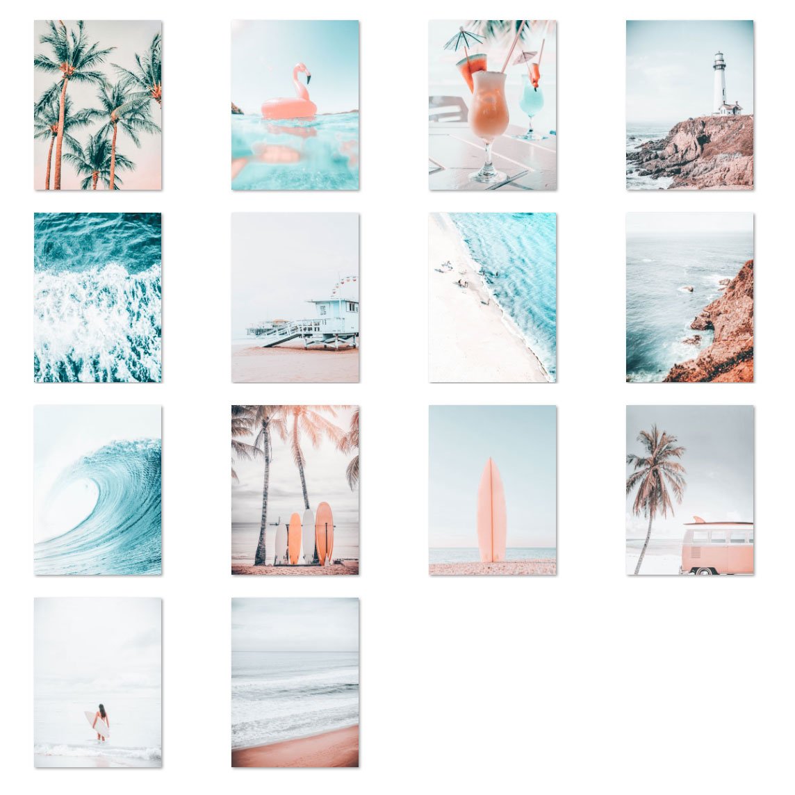 Beach Surf Wall Collage | 30 Pictures