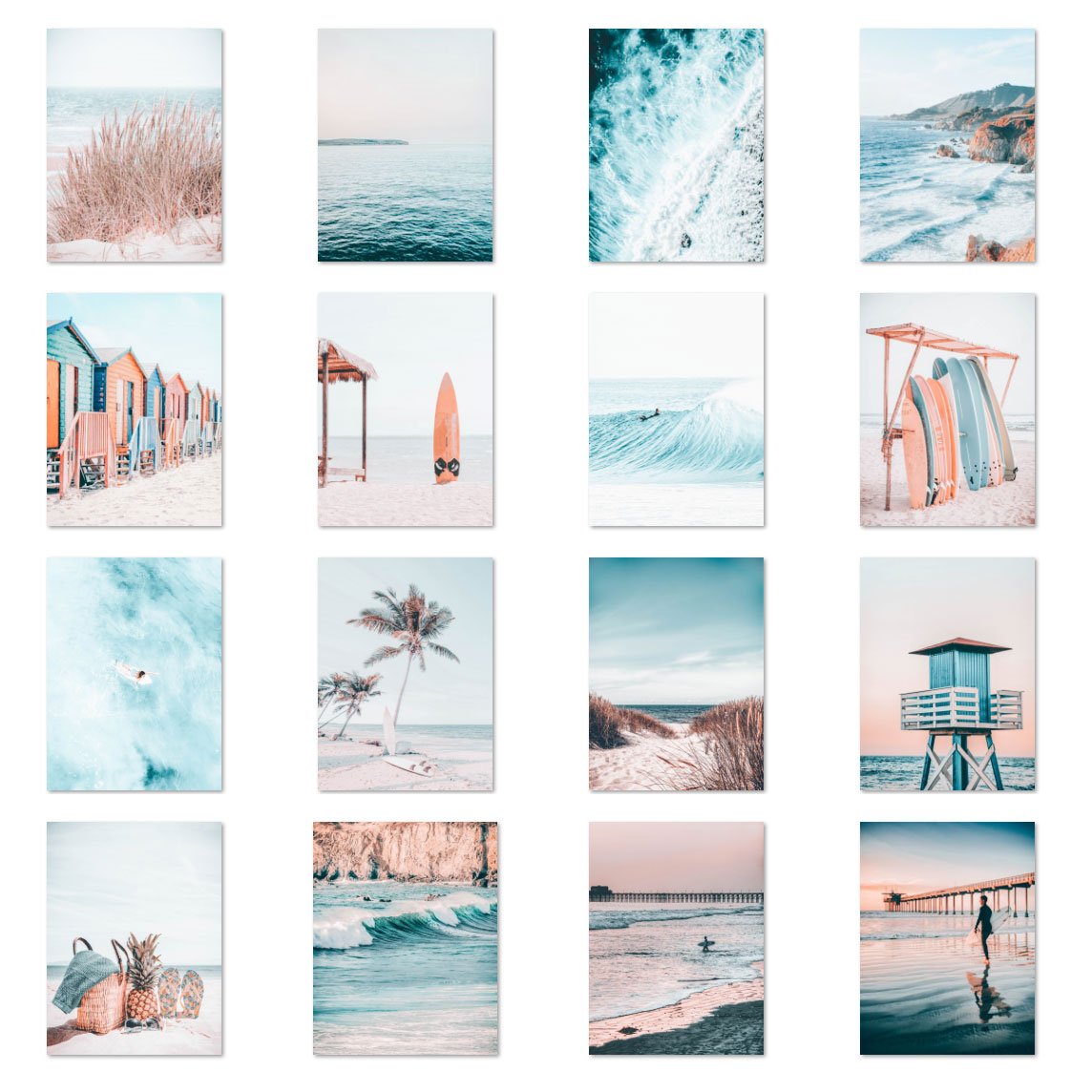 Beach Surf Wall Collage | 30 Pictures